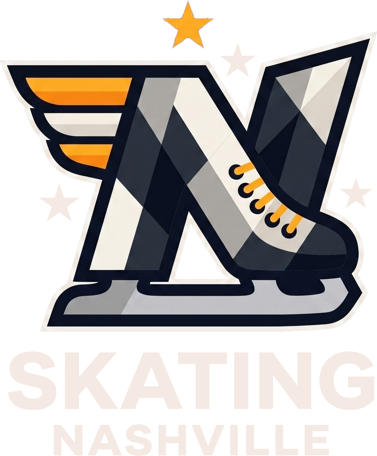 Skating Nashville full logo (for dark backgrounds)